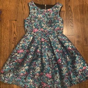 Brocade floral girls Party Dress